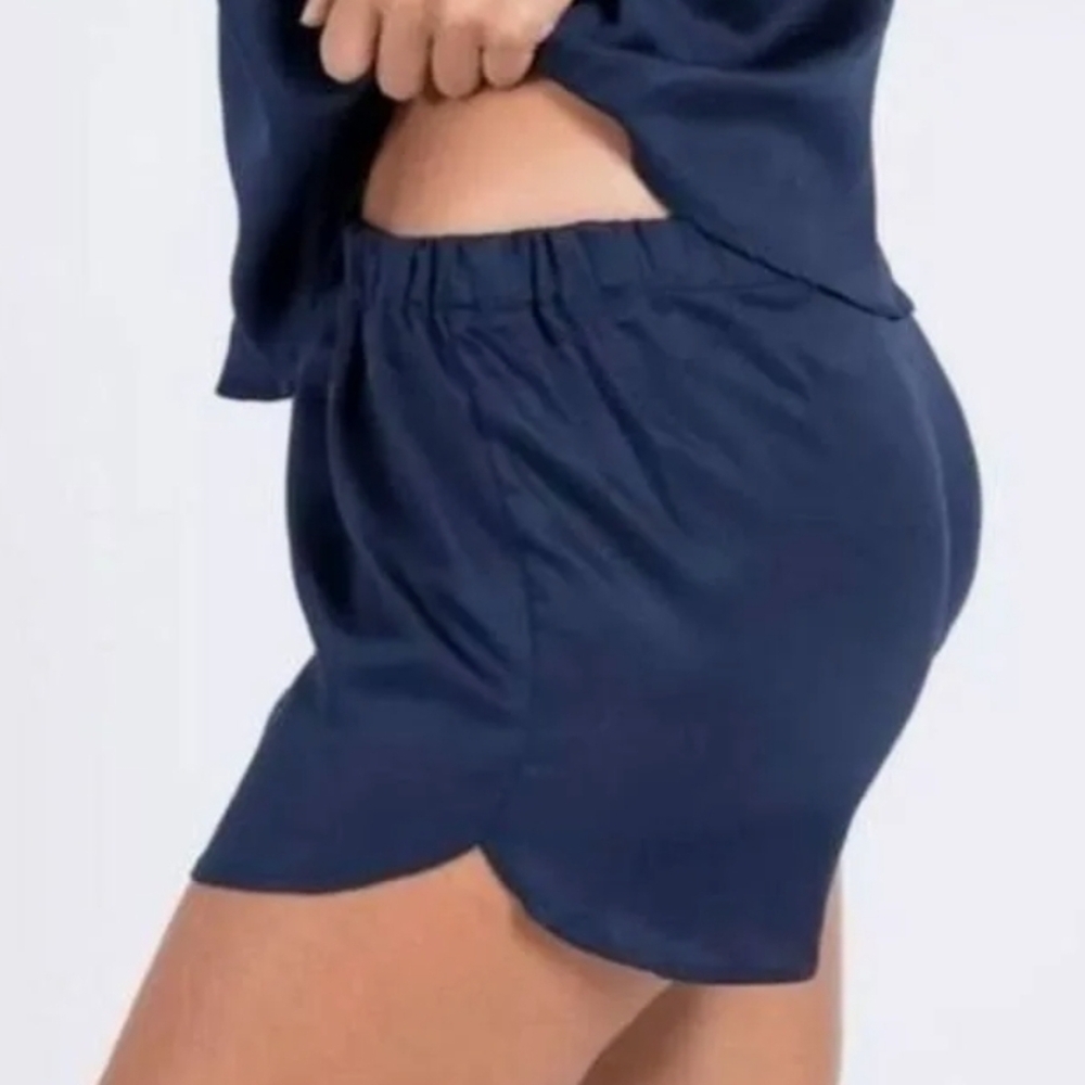 New! ETTITUDE Sateen Shortie Bamboo Ocean Blue X-Large New In Box